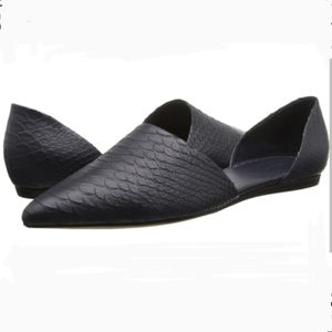 VINCE nina black leather d'orsay flats 37.5 7